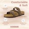 imageCUSHIONAIRE Womens Lizzy Cork Footbed Sandal  Comfortable Adjustable Straps Arch Support Wide Widths Available Boho Chic Summer SlidesBrown