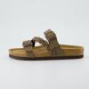 imageCUSHIONAIRE Womens Lizzy Cork Footbed Sandal  Comfortable Adjustable Straps Arch Support Wide Widths Available Boho Chic Summer SlidesBrown
