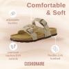 imageCUSHIONAIRE Womens Lizzy Cork Footbed Sandal  Comfortable Adjustable Straps Arch Support Wide Widths Available Boho Chic Summer SlidesStone