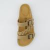 imageCUSHIONAIRE Womens Lizzy Cork Footbed Sandal  Comfortable Adjustable Straps Arch Support Wide Widths Available Boho Chic Summer SlidesTaupe