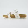 imageCUSHIONAIRE Womens Lizzy Cork Footbed Sandal  Comfortable Adjustable Straps Arch Support Wide Widths Available Boho Chic Summer SlidesWhite