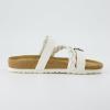 imageCUSHIONAIRE Womens Lizzy Cork Footbed Sandal  Comfortable Adjustable Straps Arch Support Wide Widths Available Boho Chic Summer SlidesWhite