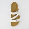 imageCUSHIONAIRE Womens Lizzy Cork Footbed Sandal  Comfortable Adjustable Straps Arch Support Wide Widths Available Boho Chic Summer SlidesWhite