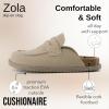 imageCUSHIONAIRE Zola Womens Penny Clog Mule  Suede SlipOn with Memory Foam Cork Footbed ampamp Flexible OutsoleBiscuit