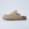 imageCUSHIONAIRE Zola Womens Penny Clog Mule  Suede SlipOn with Memory Foam Cork Footbed ampamp Flexible OutsoleBiscuit