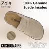 imageCUSHIONAIRE Zola Womens Penny Clog Mule  Suede SlipOn with Memory Foam Cork Footbed ampamp Flexible OutsoleBiscuit