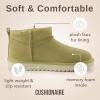 imageCUSHIONAIRE womens ShearlingKhaki Genuine Suede