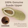 imageCUSHIONAIRE womens ShearlingKhaki Genuine Suede