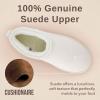 imageCUSHIONAIRE womens ShearlingOffwhite Genuine Suede