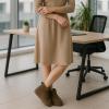 imageCUSHIONAIRE womens ShearlingTaupe Genuine Suede