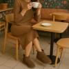 imageCUSHIONAIRE womens ShearlingTaupe Genuine Suede