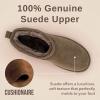 imageCUSHIONAIRE womens ShearlingTaupe Genuine Suede