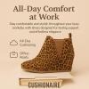 imageDunes Womens Zoey Wedge Bootie Soft Vegan Suede Easy SlipOn Design Memory Foam Wide Widths AvailableLeopard