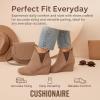imageDunes Womens Zoey Wedge Bootie Soft Vegan Suede Easy SlipOn Design Memory Foam Wide Widths AvailableTaupe