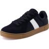imageCUSHIONAIRE Bailey Womens Retro Sneaker Classic Everyday Sneakers for Women with Sleek Rounded Toe and Memory FoamBlackWhite