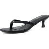 imageCUSHIONAIRE Miami Thong Dressy Kitten Heel Sandals for Women Wide Widths AvailableEbony