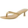 imageCUSHIONAIRE Miami Thong Dressy Kitten Heel Sandals for Women Wide Widths AvailableTan