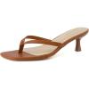 imageCUSHIONAIRE Miami Thong Dressy Kitten Heel Sandals for Women Wide Widths AvailableWhiskey