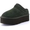 imageCUSHIONAIRE Womens Huggy Genuine Suede Cozy Mule Platform Memory Foam Wide Widths AvailableForest Green
