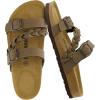 imageCUSHIONAIRE Womens Lizzy Cork Footbed Sandal  Comfortable Adjustable Straps Arch Support Wide Widths Available Boho Chic Summer SlidesBrown