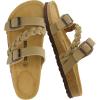 imageCUSHIONAIRE Womens Lizzy Cork Footbed Sandal  Comfortable Adjustable Straps Arch Support Wide Widths Available Boho Chic Summer SlidesTaupe