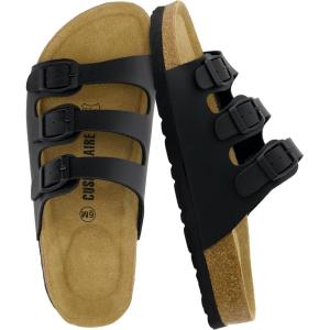 imageCUSHIONAIRE Womens Lela Cork footbed Sandal with ComfortBlack Nappa