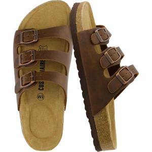 imageCUSHIONAIRE Womens Lela Cork footbed Sandal with ComfortBrown Oily