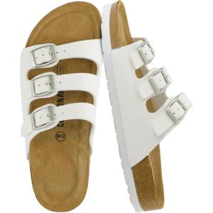 imageCUSHIONAIRE Womens Lela Cork footbed Sandal with ComfortWhite