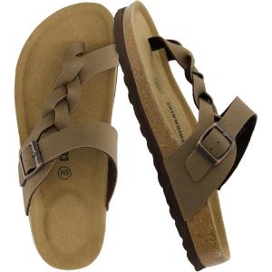 imageCUSHIONAIRE Womens Libby Cork footbed Sandal with Comfort and Wide Widths AvailableBrown