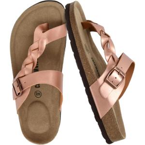 imageCUSHIONAIRE Womens Libby Cork footbed Sandal with Comfort and Wide Widths AvailableRose Gold
