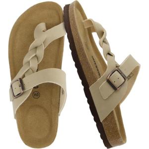 imageCUSHIONAIRE Womens Libby Cork footbed Sandal with Comfort and Wide Widths AvailableStone
