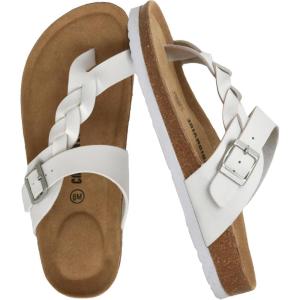 imageCUSHIONAIRE Womens Libby Cork footbed Sandal with Comfort and Wide Widths AvailableWhite