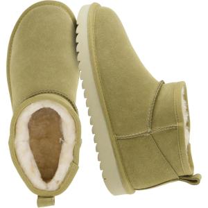 imageCUSHIONAIRE womens ShearlingKhaki Genuine Suede
