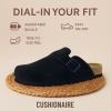 imageCUSHIONAIRE Hana Classic Clog Womens Shoes  Genuine Leather Suede Slip On Mule Comfortable Shoes for WomenBlack