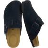 imageCUSHIONAIRE Hana Classic Clog Womens Shoes  Genuine Leather Suede Slip On Mule Comfortable Shoes for WomenBlack