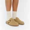 imageCUSHIONAIRE Womens Blain Genuine Suede SlipOn Clogs with  Memory Foam ampamp Chic Buckle Mule  Comfortable NonSlip Wide Widths AvailableBlack Suede