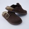 imageCUSHIONAIRE Womens Blain Genuine Suede SlipOn Clogs with  Memory Foam ampamp Chic Buckle Mule  Comfortable NonSlip Wide Widths AvailableChocolate