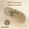 imageCUSHIONAIRE Womens Blain Genuine Suede SlipOn Clogs with  Memory Foam ampamp Chic Buckle Mule  Comfortable NonSlip Wide Widths AvailableKhaki Suede