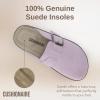 imageCUSHIONAIRE Womens Blain Genuine Suede SlipOn Clogs with  Memory Foam ampamp Chic Buckle Mule  Comfortable NonSlip Wide Widths AvailableLavender