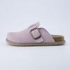 imageCUSHIONAIRE Womens Blain Genuine Suede SlipOn Clogs with  Memory Foam ampamp Chic Buckle Mule  Comfortable NonSlip Wide Widths AvailableLavender