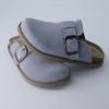 imageCUSHIONAIRE Womens Blain Genuine Suede SlipOn Clogs with  Memory Foam ampamp Chic Buckle Mule  Comfortable NonSlip Wide Widths AvailableLight Blue