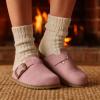 imageCUSHIONAIRE Womens Blain Genuine Suede SlipOn Clogs with  Memory Foam ampamp Chic Buckle Mule  Comfortable NonSlip Wide Widths AvailableSage