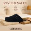 imageCUSHIONAIRE Hana  Genuine Leather Suede Classic Clog Womens Shoes  Slip On Mule Comfortable Shoes for WomenBlack