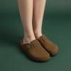 imageCUSHIONAIRE Hana  Genuine Leather Suede Classic Clog Womens Shoes  Slip On Mule Comfortable Shoes for WomenBrown