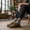 imageCUSHIONAIRE Hana  Genuine Leather Suede Classic Clog Womens Shoes  Slip On Mule Comfortable Shoes for WomenBrown