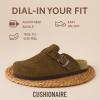 imageCUSHIONAIRE Hana  Genuine Leather Suede Classic Clog Womens Shoes  Slip On Mule Comfortable Shoes for WomenBrown