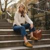 imageCUSHIONAIRE Hana  Genuine Leather Suede Classic Clog Womens Shoes  Slip On Mule Comfortable Shoes for WomenCamel
