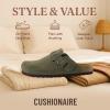 imageCUSHIONAIRE Hana  Genuine Leather Suede Classic Clog Womens Shoes  Slip On Mule Comfortable Shoes for WomenKhaki