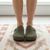 imageCUSHIONAIRE Hana  Genuine Leather Suede Classic Clog Womens Shoes  Slip On Mule Comfortable Shoes for WomenKhaki