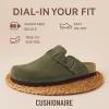 imageCUSHIONAIRE Hana  Genuine Leather Suede Classic Clog Womens Shoes  Slip On Mule Comfortable Shoes for WomenKhaki